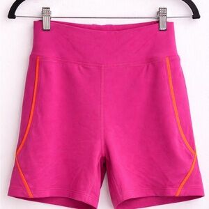 Sincerely Jules Hot Pink Athletic Shorts with Orange Trim